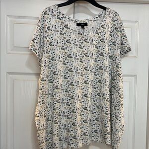 Ellos Women's Floral Print Top size 3x